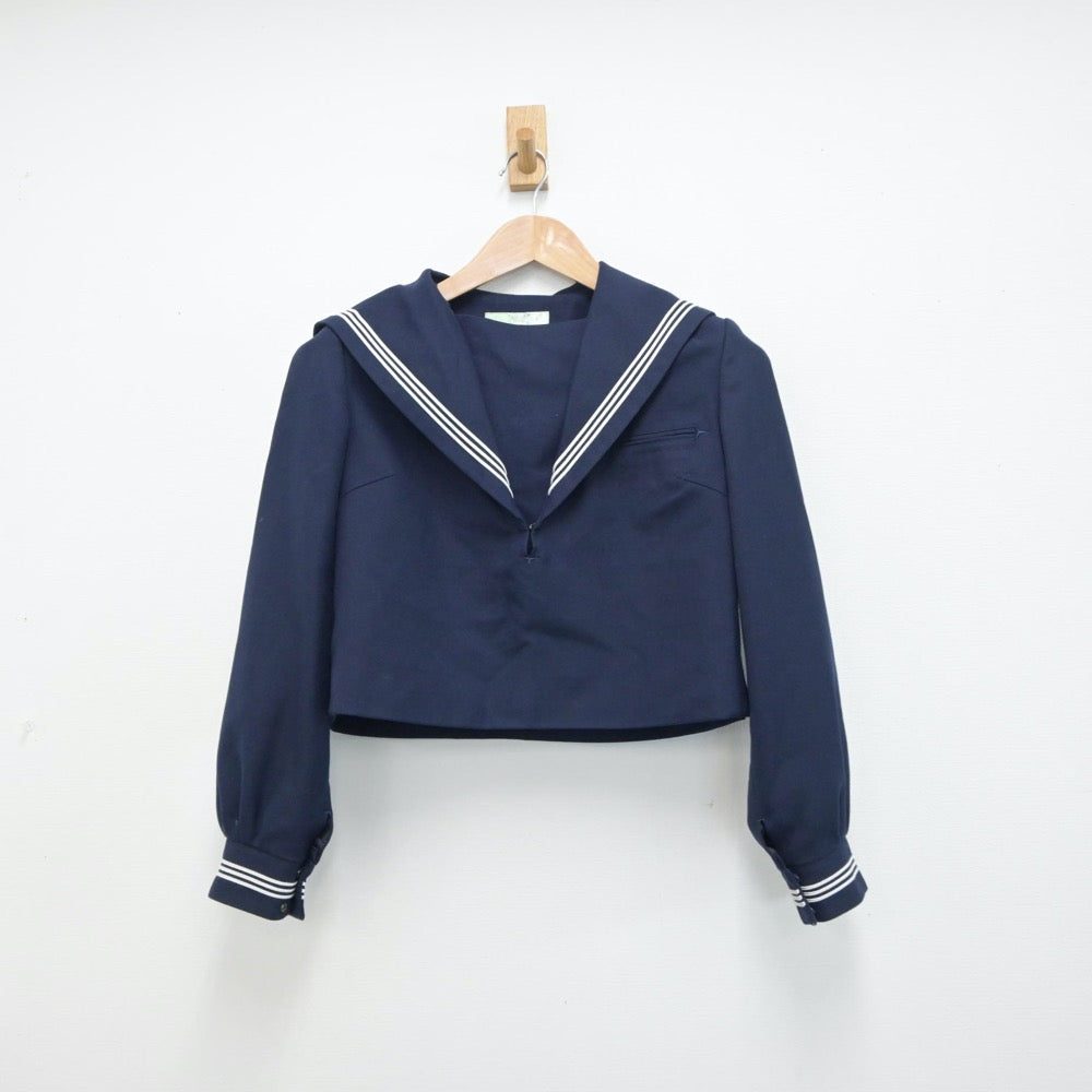 【中古】福岡県 春吉中学校 女子制服 2点（セーラー服・ジャンパースカート）sf015130