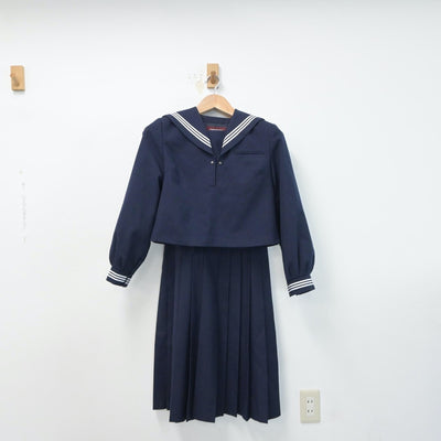 【中古】東京都 茗台中学校 女子制服 2点（セーラー服・ジャンパースカート）sf015132