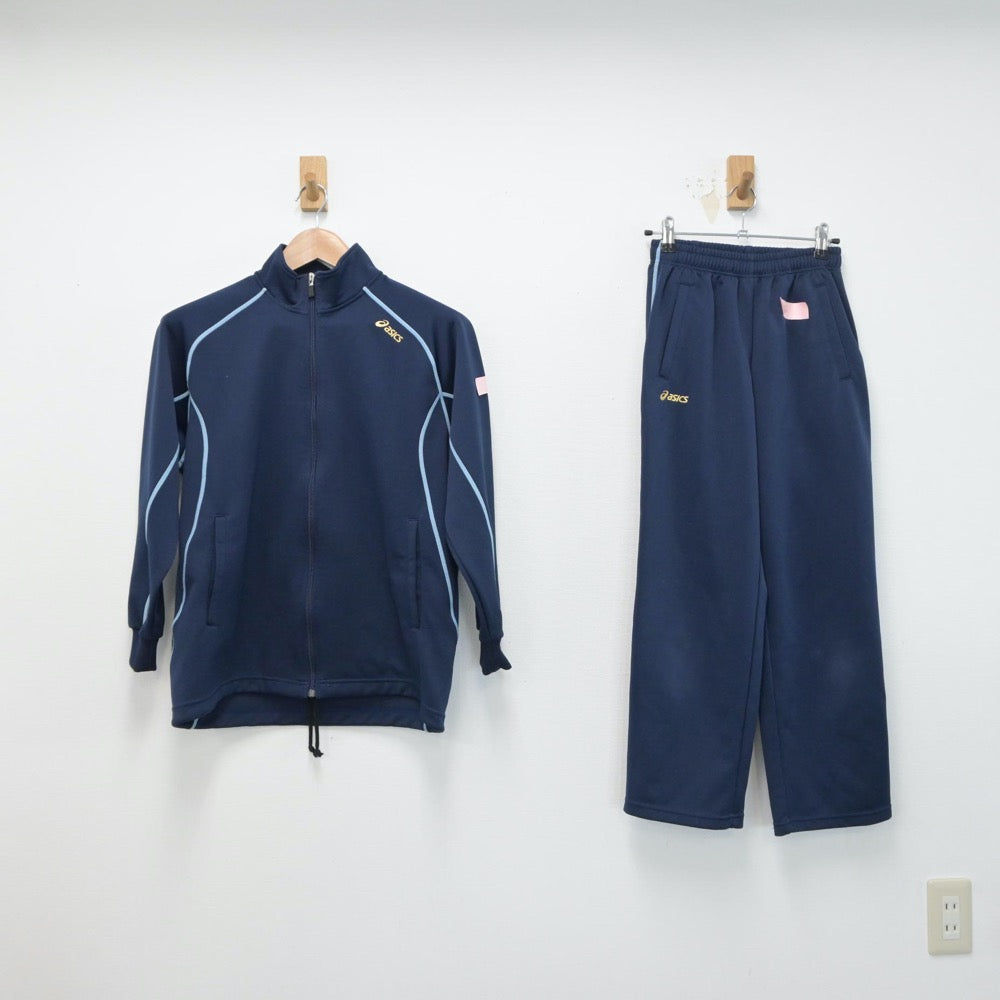 【中古】東京都 茗台中学校 女子制服 2点（ジャージ 上・ジャージ 下）sf015133