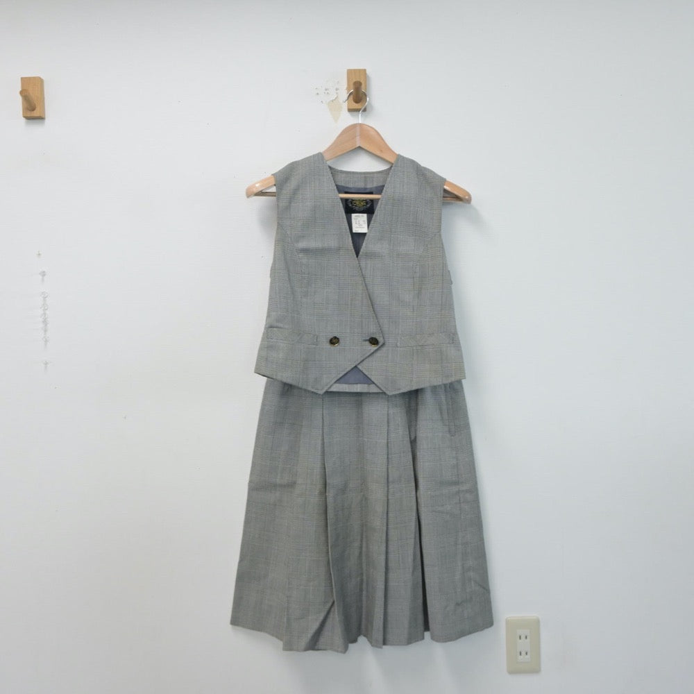 【中古】山形県 山形学院高等学校 女子制服 2点（ベスト・スカート）sf015135