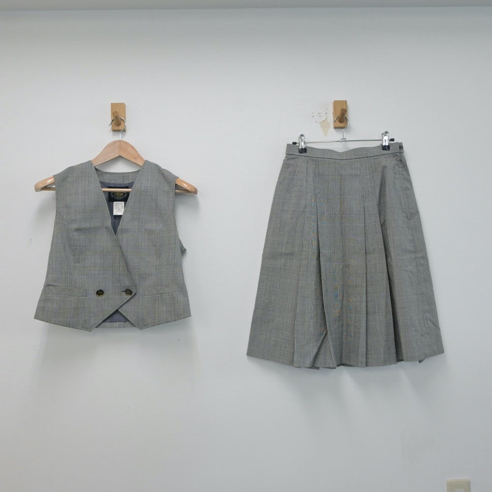 【中古】山形県 山形学院高等学校 女子制服 2点（ベスト・スカート）sf015135