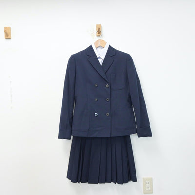 【中古】大阪府 第四中学校 女子制服 3点（ブレザー・シャツ・スカート）sf015137