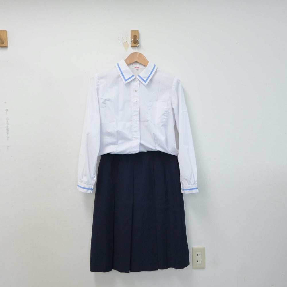 【中古】熊本県 江南中学校 女子制服 3点（ブレザー・シャツ・スカート）sf015141