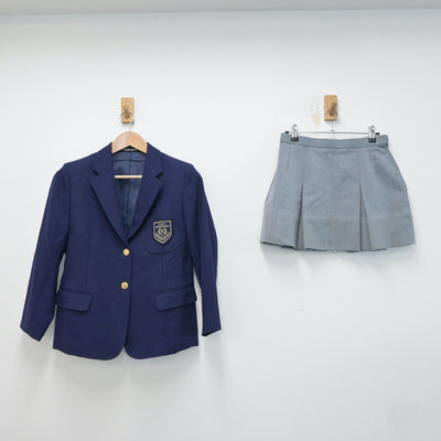 【中古】東京都 国際高等学校 女子制服 2点（ブレザー・スカート）sf015142