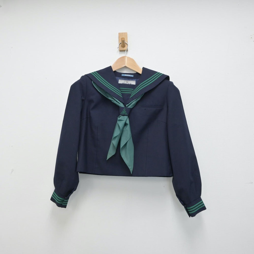 【中古】茨城県 小川南中学校 女子制服 3点（セーラー服・ジャンパースカート）sf015147