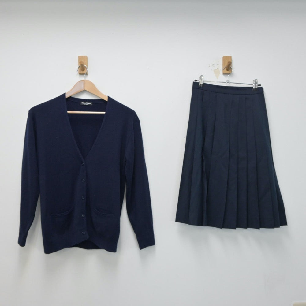 【中古】北海道 旭川商業高等学校 女子制服 2点（ニット・スカート）sf015148