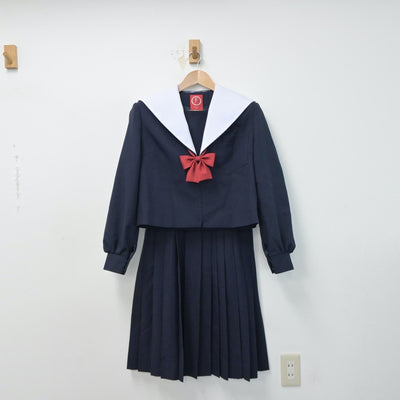 【中古】愛知県 味岡中学校 女子制服 3点（セーラー服・スカート）sf015150