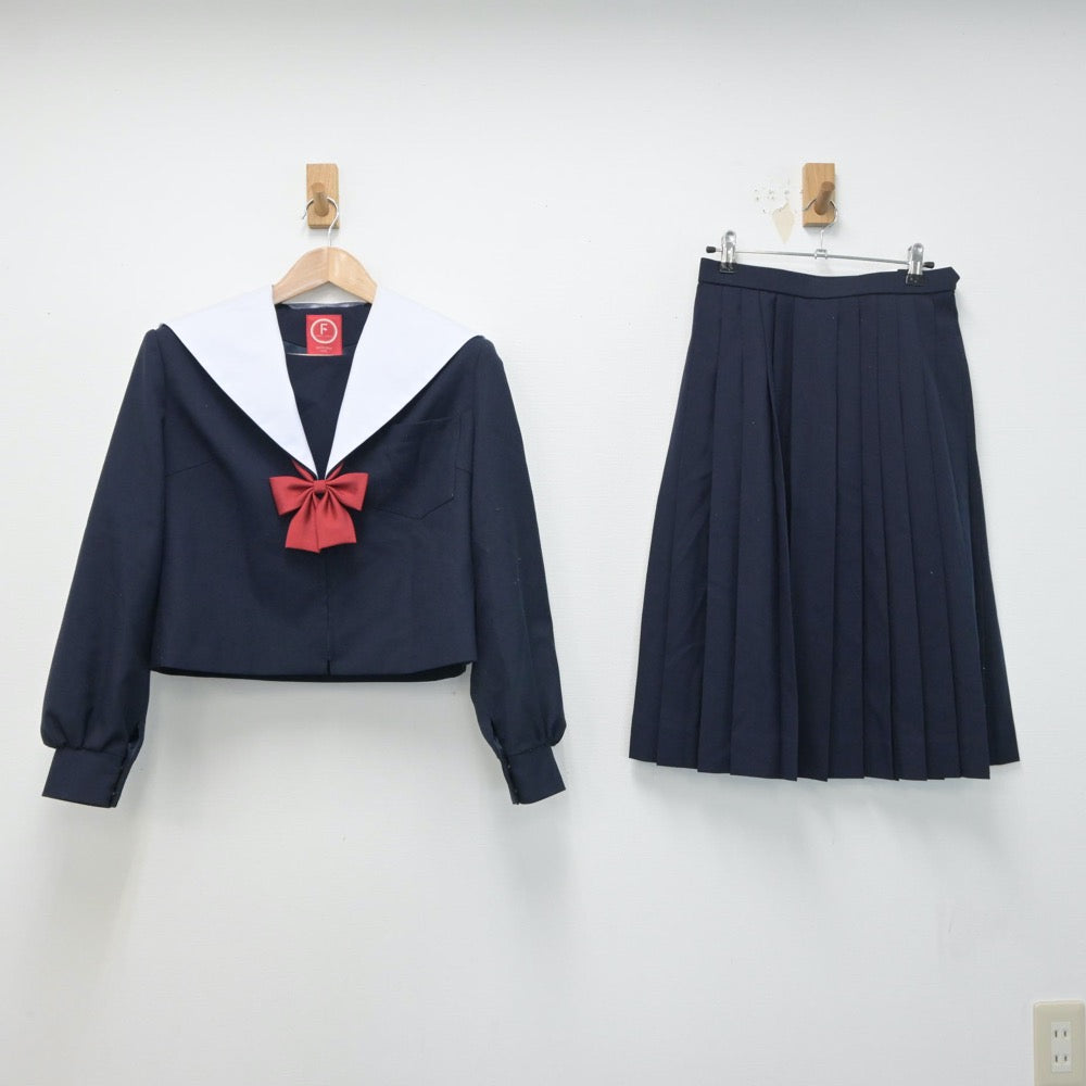 【中古】愛知県 味岡中学校 女子制服 3点（セーラー服・スカート）sf015150