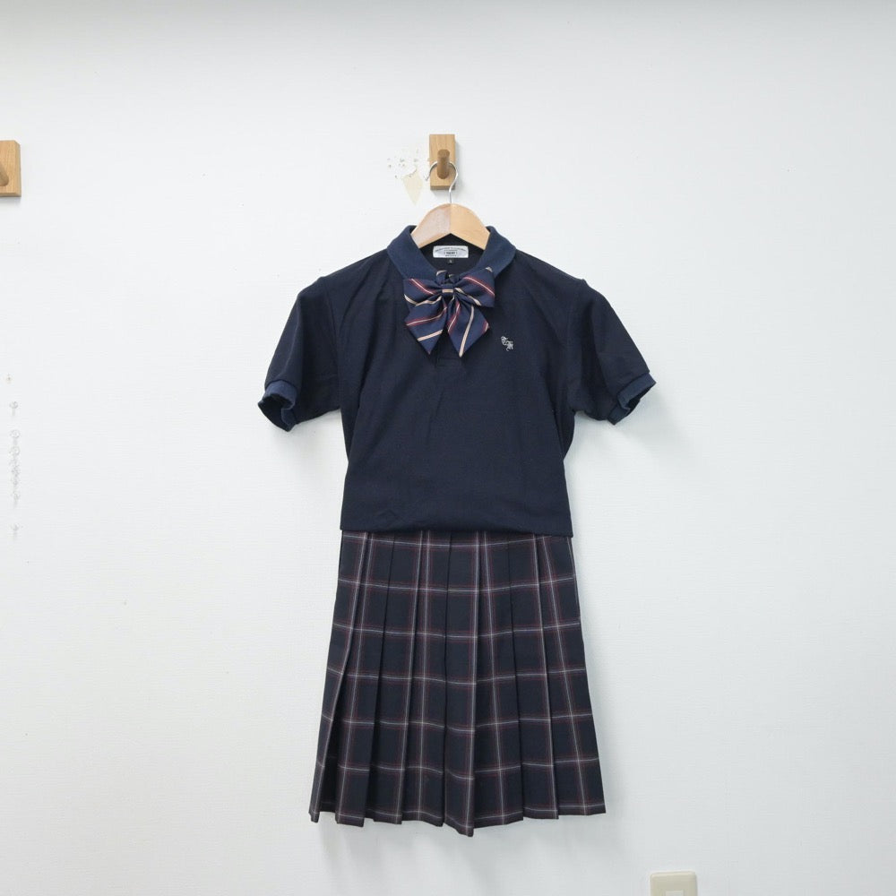 【中古】東京都 立川国際中等教育学校 女子制服 5点（シャツ・スカート・スカート）sf015155