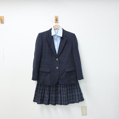 【中古】千葉県 不二女子高等学校 女子制服 3点（ブレザー・シャツ・スカート）sf015161