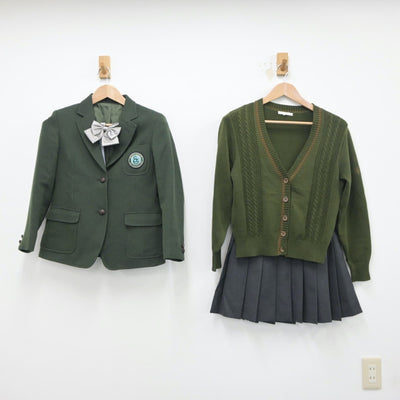 【中古】東京都 洗足学園中学校 女子制服 5点（ブレザー・ニット・スカート）sf015166