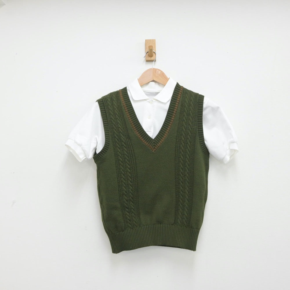 【中古】東京都 洗足学園中学校 女子制服 4点（シャツ・ニットベスト・ニットベスト）sf015168