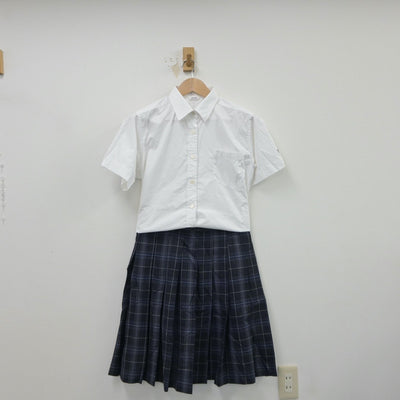 【中古】千葉県 不二女子高等学校 女子制服 2点（シャツ・スカート）sf015174