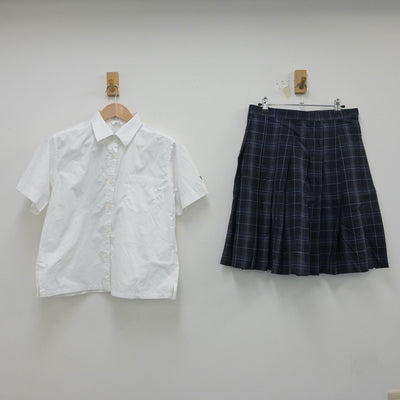 【中古】千葉県 不二女子高等学校 女子制服 2点（シャツ・スカート）sf015174