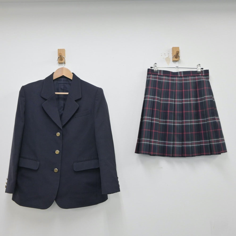 【中古】東京都 足立新田高等学校 女子制服 4点（ブレザー・スカート・スカート）sf015175