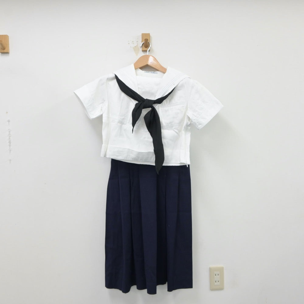 【中古】福岡県 西南女学院高等学校 女子制服 4点（セーラー服・ジャンパースカート）sf015186