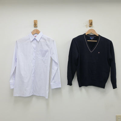 【中古】茨城県 並木中等教育学校 女子制服 3点（シャツ・ニット・スカート）sf015199