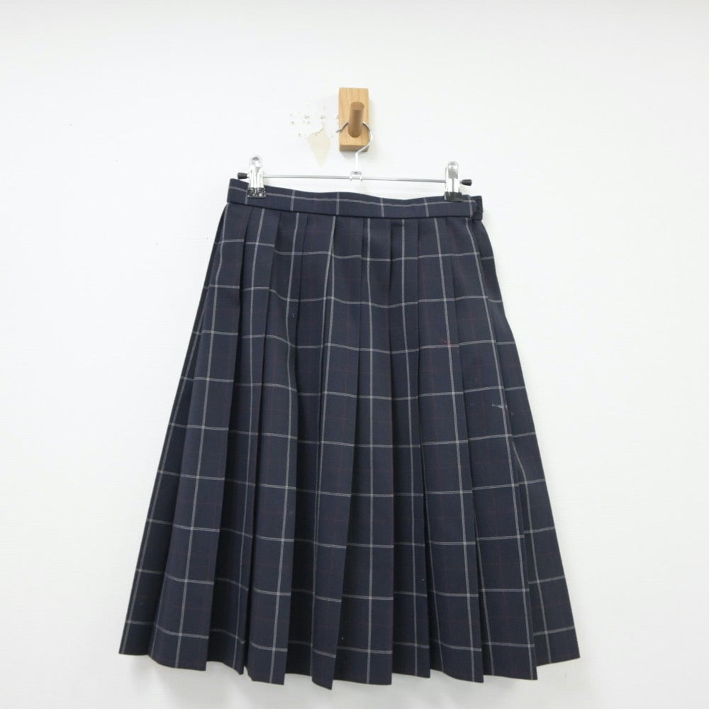 【中古】茨城県 並木中等教育学校 女子制服 4点（シャツ・ニットベスト・スカート）sf015201