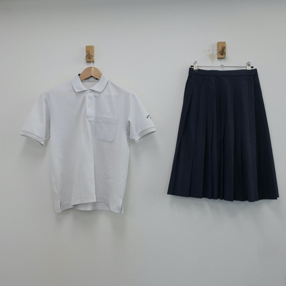 【中古】大阪府 寝屋川第五中学校 女子制服 2点（シャツ・スカート）sf015214