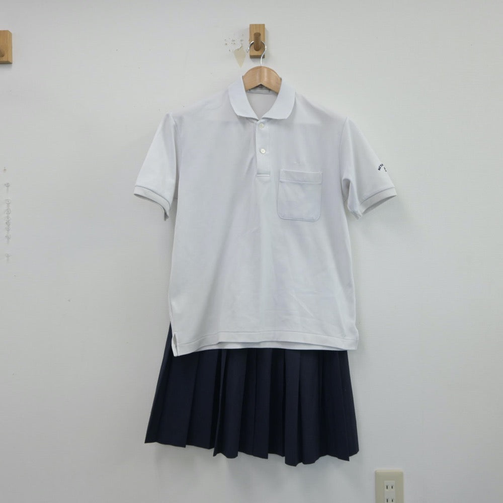 【中古】大阪府 寝屋川第五中学校 女子制服 2点（シャツ・スカート）sf015215