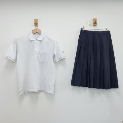 【中古】大阪府 寝屋川第五中学校 女子制服 2点（シャツ・スカート）sf015215