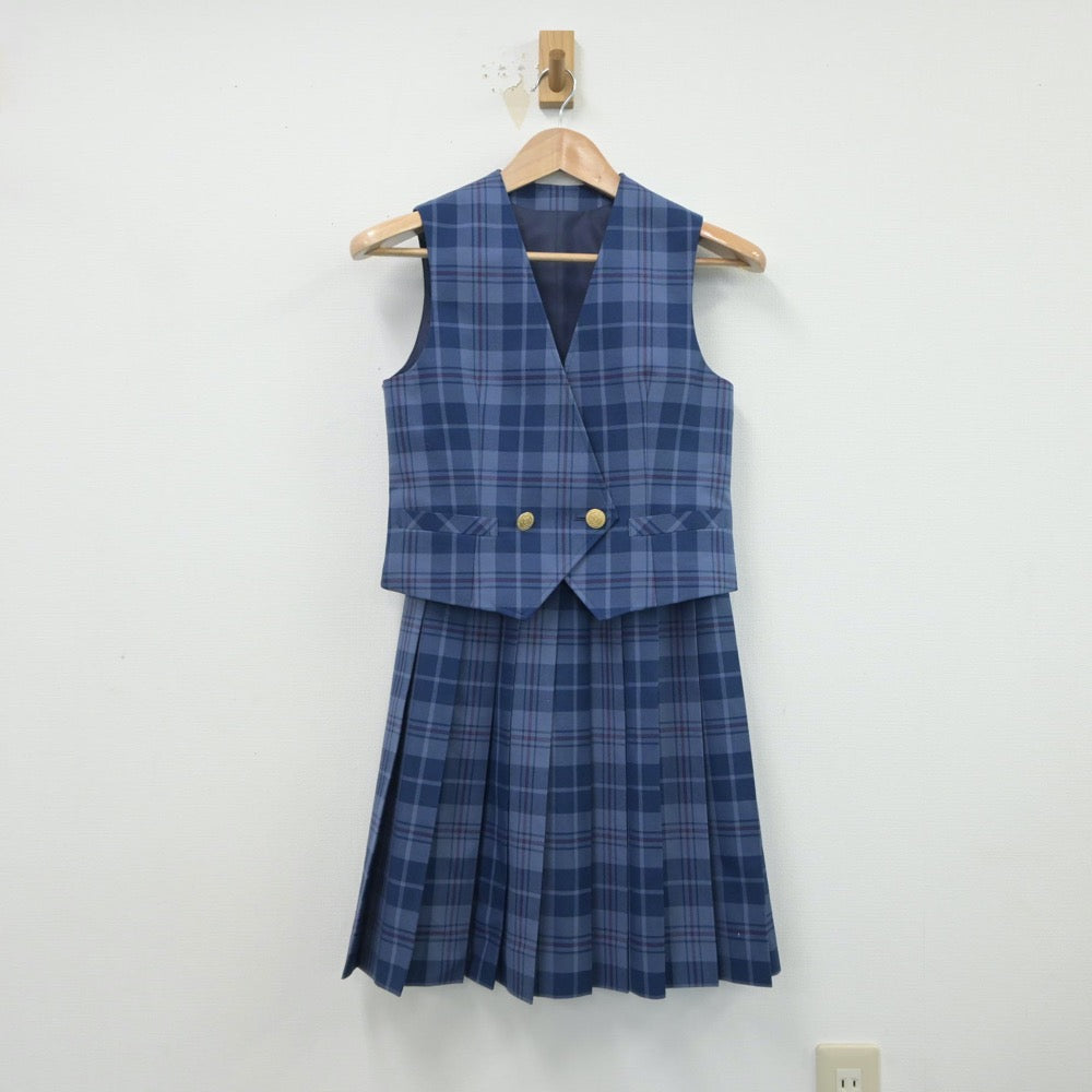 【中古】山形県 山形第五中学校 女子制服 4点（ブレザー・ベスト・スカート）sf015216