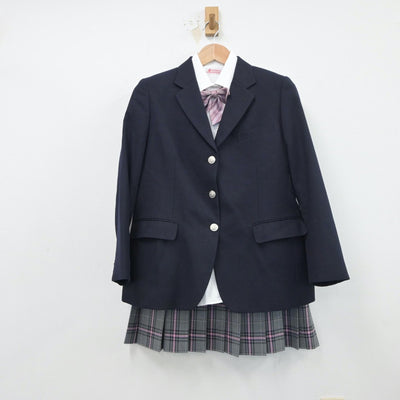 【中古】神奈川県 クラーク記念国際高等学校 女子制服 5点（ブレザー・シャツ・スカート）sf015237