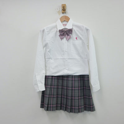 【中古】神奈川県 クラーク記念国際高等学校 女子制服 5点（ブレザー・シャツ・スカート）sf015237