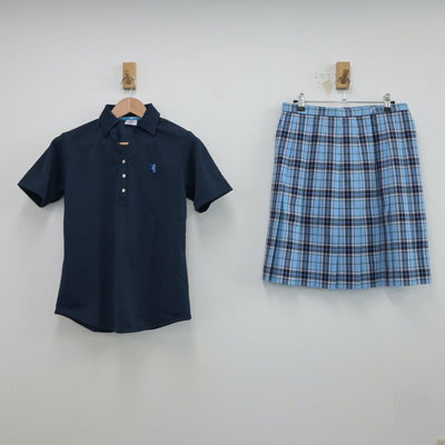 【中古】神奈川県 クラーク記念国際高等学校 女子制服 5点（シャツ・ニットベスト・スカート）sf015238