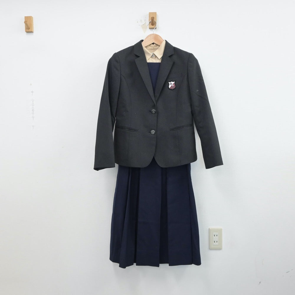 【中古】長野県 清泉女学院高等学校 女子制服 5点（ブレザー・シャツ・ジャンパースカート）sf015240