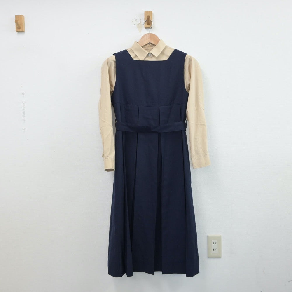 【中古】長野県 清泉女学院高等学校 女子制服 5点（ブレザー・シャツ・ジャンパースカート）sf015240