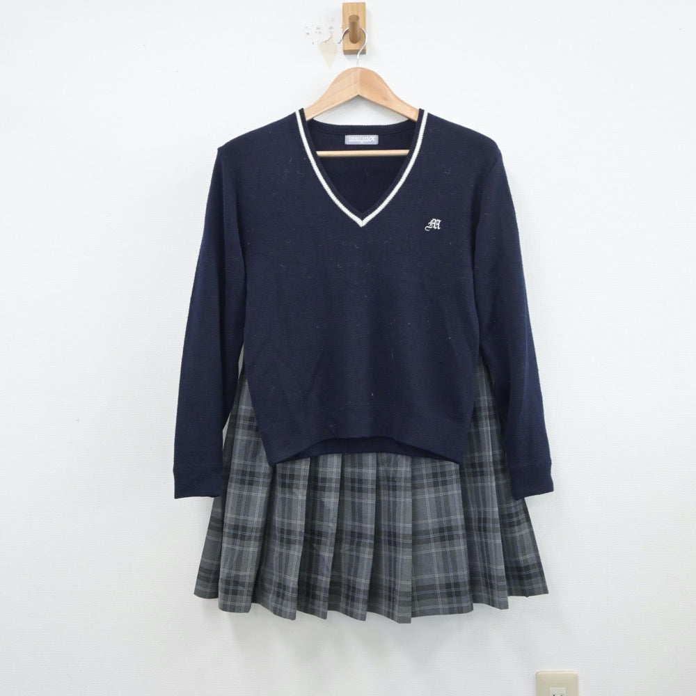 中古制服】大阪府 弥刀中学校 女子制服 5点（ブレザー・シャツ・ニット・スカート）sf015257【リサイクル学生服】 | 中古制服通販パレイド