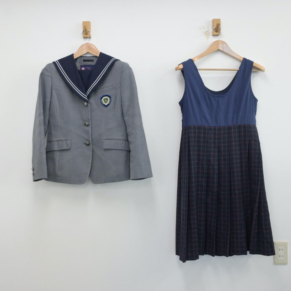 【中古】福岡県 精華女子高等学校 女子制服 3点（セーラー服・ジャンパースカート）sf015259