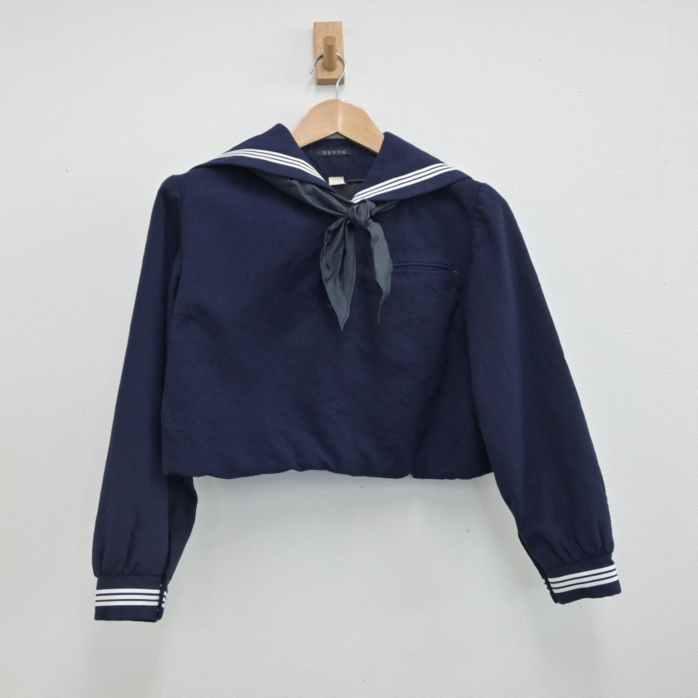 【中古】福岡県 筑紫女学園 女子制服 5点（セーラー服・ジャンパースカート）sf015262