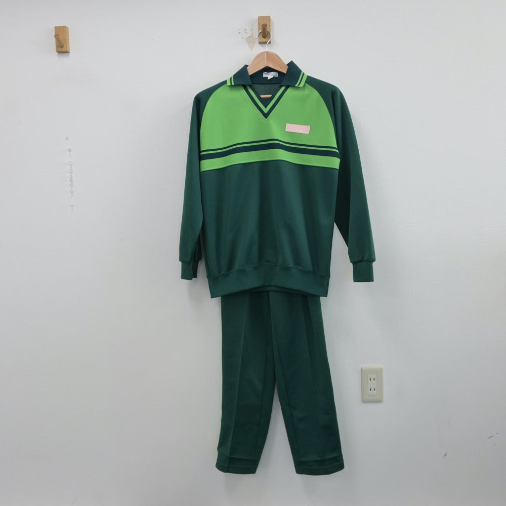 【中古】埼玉県 上大久保中学校 女子制服 2点（ジャージ 上・ジャージ 下）sf015265