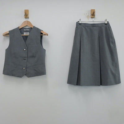 【中古】神奈川県 東高津中学校 女子制服 2点（ベスト・スカート）sf015267