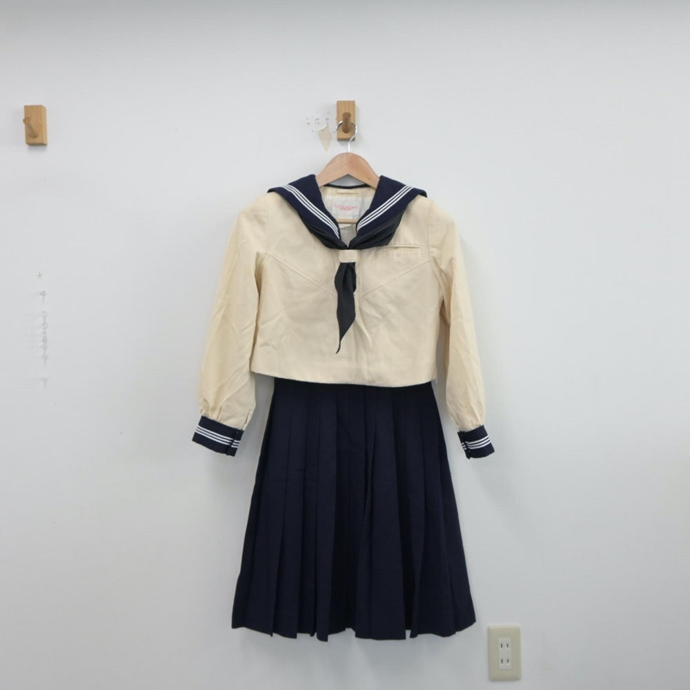 【中古】東京都 國學院大學久我山中学高等学校 女子制服 5点（セーラー服・スカート）sf015280