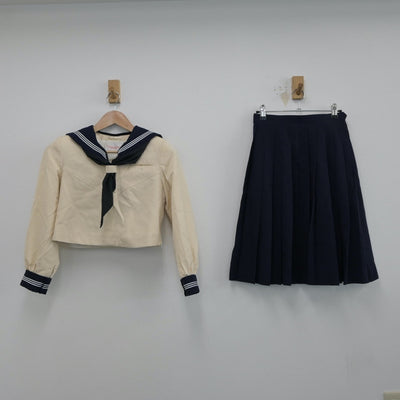 【中古】東京都 國學院大學久我山中学高等学校 女子制服 5点（セーラー服・スカート）sf015280