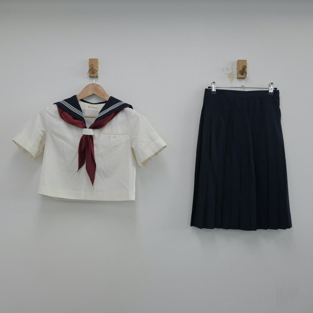 【中古】東京都 國學院大學久我山中学高等学校 女子制服 4点（セーラー服・スカート）sf015281