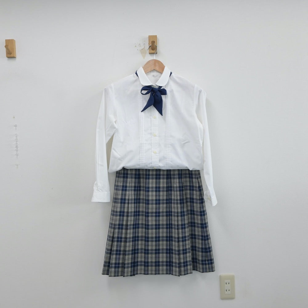 【中古】東京都 玉川聖学院高等部 女子制服 6点（ブレザー・シャツ・ニット・スカート）sf015286