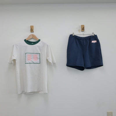 【中古】埼玉県 上大久保中学校 女子制服 2点（体操服 上・体操服 下）sf015296