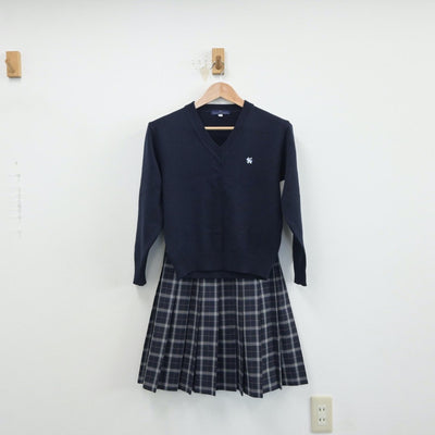 【中古】東京都 小石川中等教育学校 女子制服 2点（ニット・スカート）sf015300