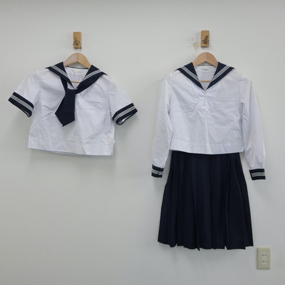 【中古】東京都 私立豊島岡女子学園 女子制服 4点（セーラー服・スカート）sf015308