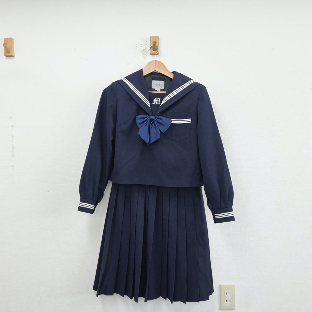 【中古】兵庫県 増位中学校 女子制服 4点（セーラー服・スカート）sf015309