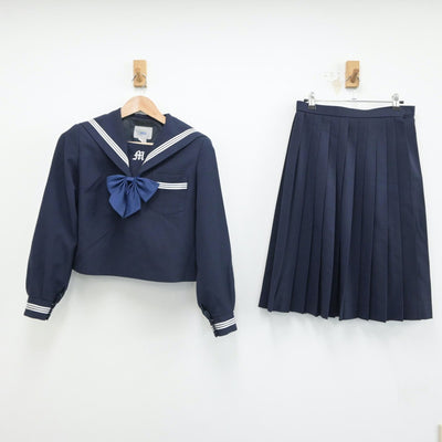 【中古】兵庫県 増位中学校 女子制服 4点（セーラー服・スカート）sf015309