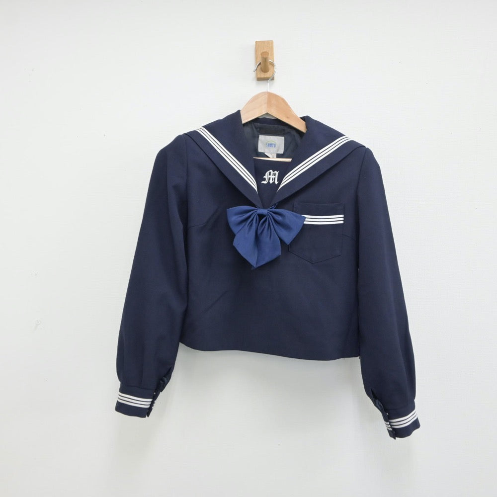 【中古】兵庫県 増位中学校 女子制服 4点（セーラー服・スカート）sf015309