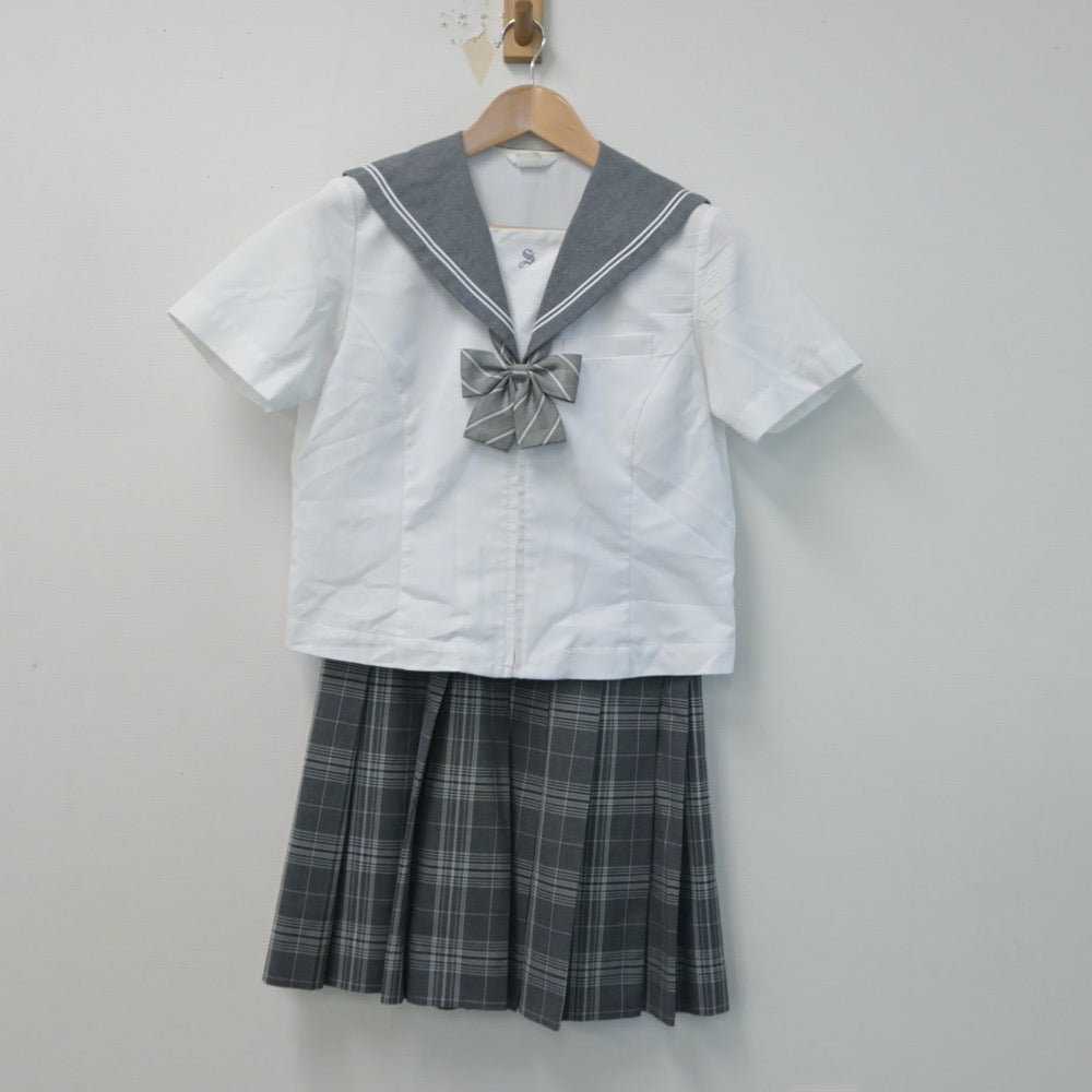 【中古】石川県 学校法人 稲置学園 星稜高等学校 女子制服 4点（セーラー服・スカート）sf015314