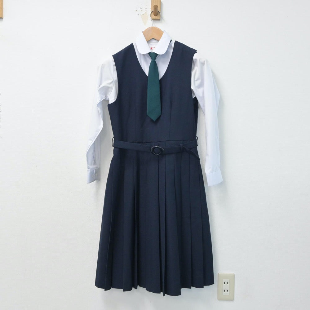 【中古】千葉県 高柳中学校 女子制服 5点（ブレザー・シャツ・ジャンパースカート）sf015325