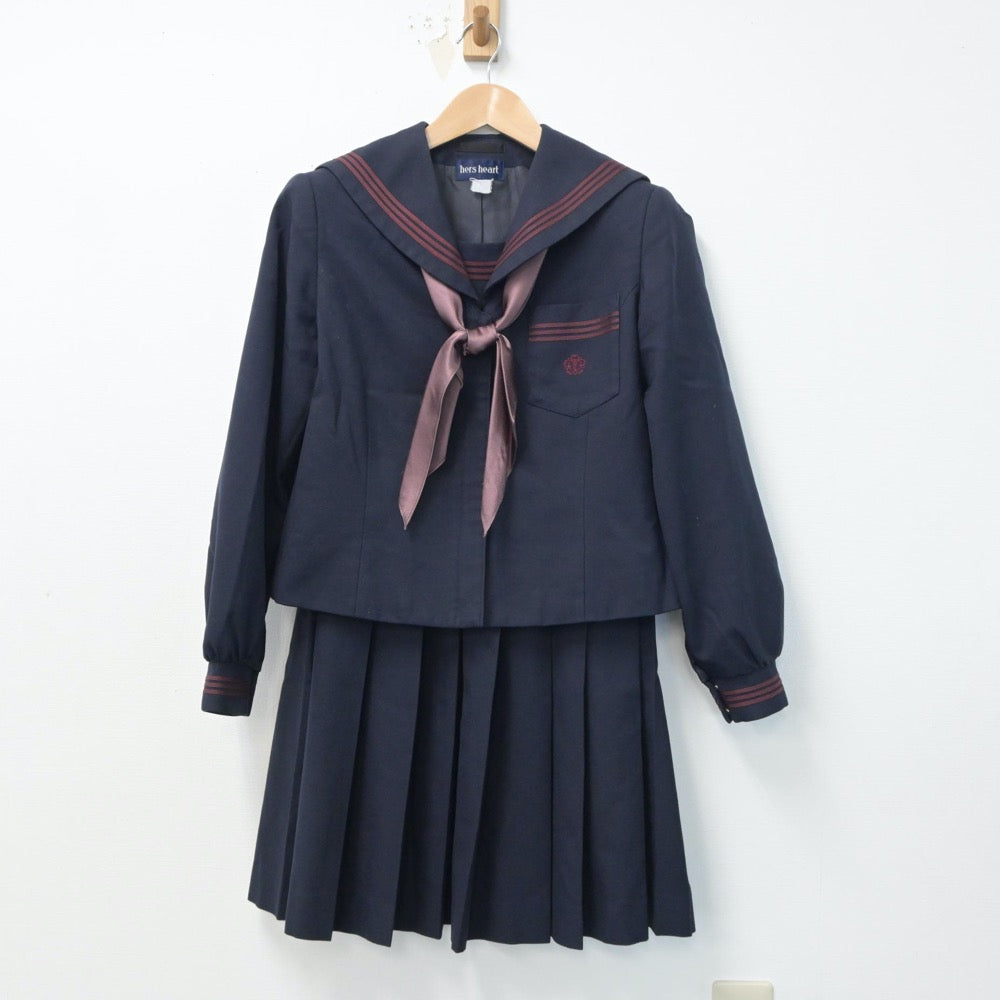 【中古】東京都 富士高等学校 女子制服 3点（セーラー服・スカート）sf015326