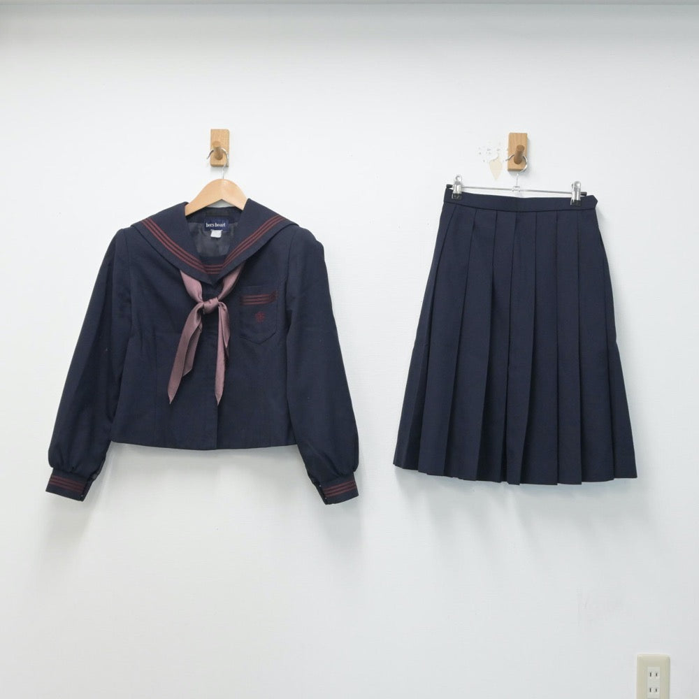 【中古】東京都 富士高等学校 女子制服 3点（セーラー服・スカート）sf015326